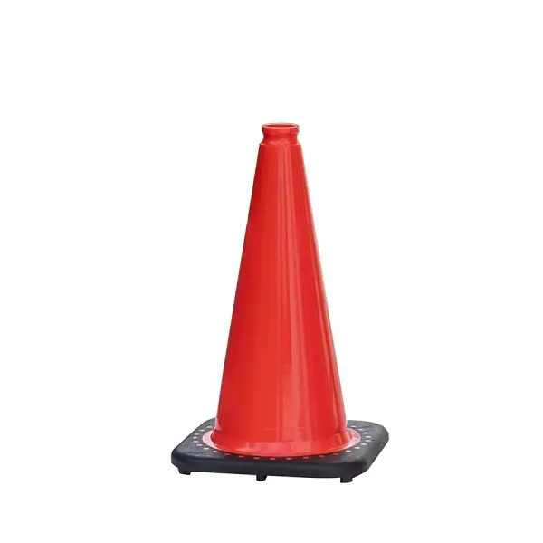 Bon OSHA-Compliant Securety Bright Fluorescent Cone Weighted Base, 18", PVC, 14-103