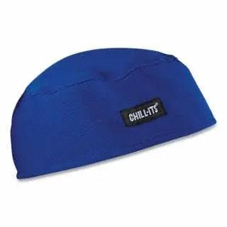 Ergodyne Chill-Its 6630 High-Executeance Skull Flat Cap, One Size Fits Most, Blue, 6 Pieces, 12510