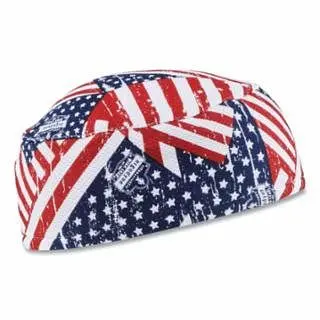 Ergodyne Ergonomic Chill-Its 6630 High-Executeance Skull Cap, One Size Fits Most, Stars & Stripes, 6 Pieces, 12506
