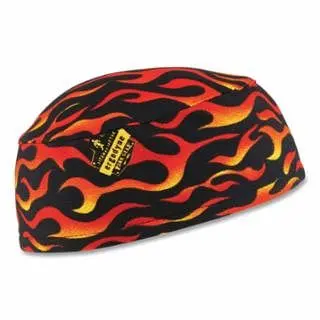 Ergodyne Next-Generation Chill-Its 6630 High-Executeance Skull Cap, One Size Fits Most, Flames, 6 Pieces, 12514