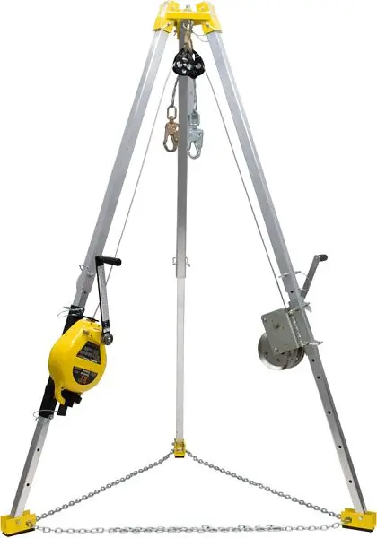 FrenchCreek Tripod Confined Space System, MW50G Material Work Winch, S50G-M7
