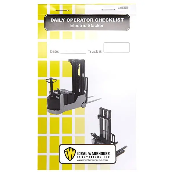 Ideal Fade-Resistant Warehoutilize Replacement Checklist Electric Stacker, Dimensions: 8.25x5.25x4 inch, 70-1086-CP Ideal ...