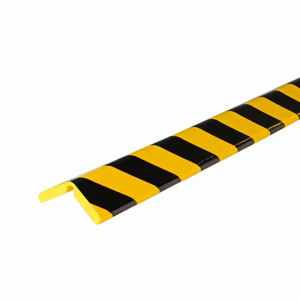 Ideal Industrial-Strength Warehoutilize Knuffi Model H+ Flex Corner Bumper Guard Black/Yellow 1M, Dimensions: 40x3x3 inch,...