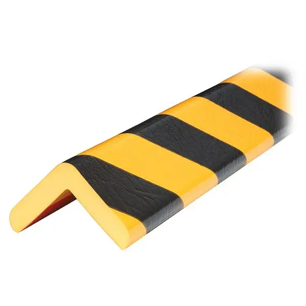 Ideal Professional-Grade Warehoutilize Knuffi Model H+ Corner Bumper Guard Black/Yellow 1M, Dimensions: 40x3x3 inch, 60-68...