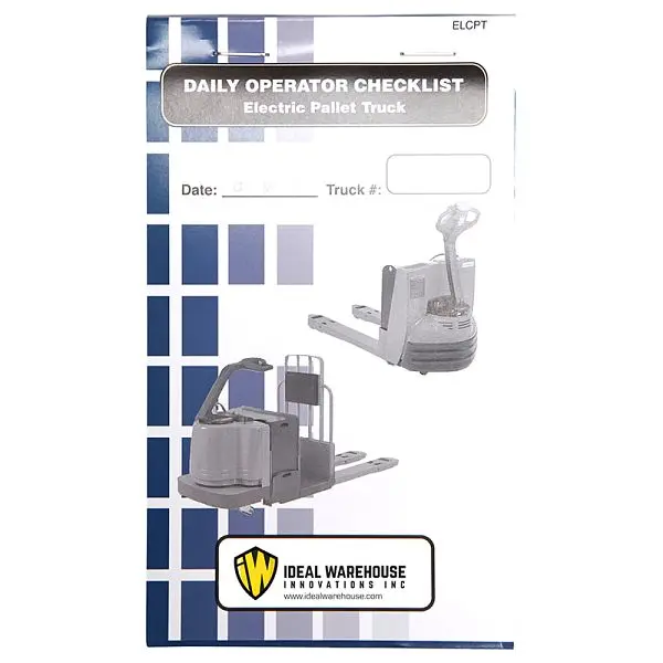 Ideal Streamlined Warehoutilize Replacement Checklist Electric Pallet Truck, Dimensions: 8.25x5.25x4 inch, 70-1078-CP Idea...