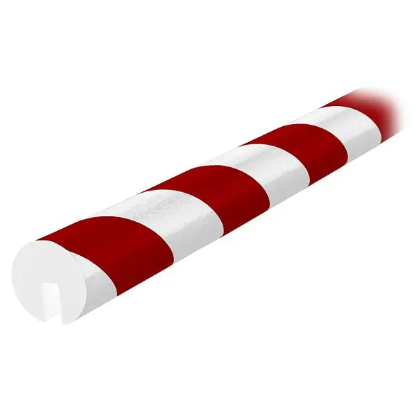 Ideal Warehoutilize Knuffi Model Black Edge Bumper Guard Red/White 5M, Dimensions: 24x24x3 inch, 60-6710-2 Ideal Warehouse