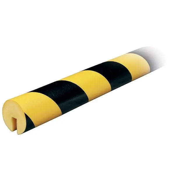 Ideal Warehoutilize Knuffi Model Black Edge Bumper Guard Black/Yellow 1M, Dimensions: 40x3x3 inch, 60-6712 Ideal Warehouse