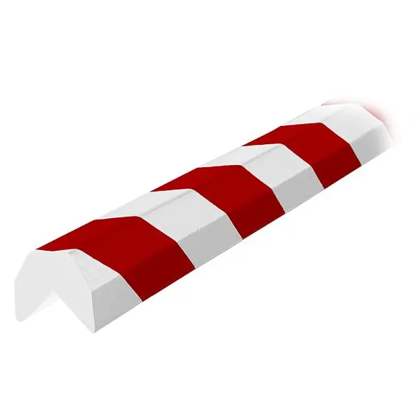 Ideal Warehoutilize Knuffi Model AA Corner Bumper Guard Red/White 5M, Dimensions: 24x24x3 inch, 60-6810-2 Ideal Warehouse