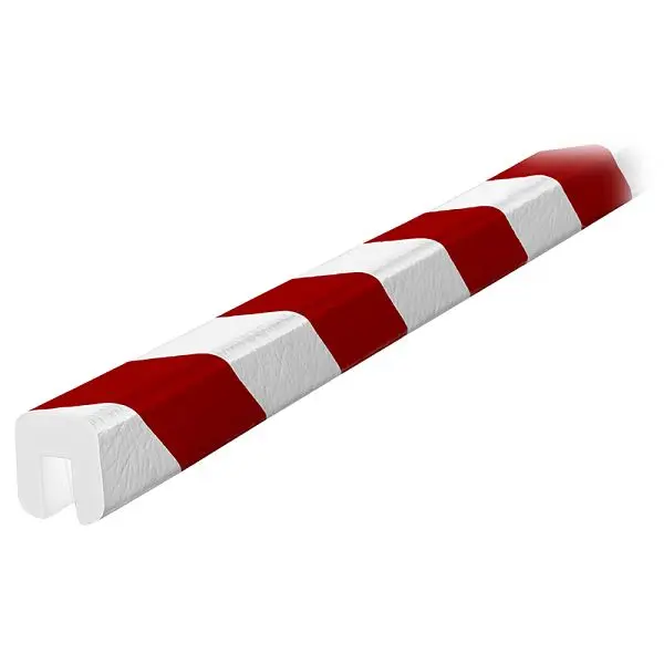 Ideal Warehoutilize Knuffi Model G Edge Bumper Guard Red/White 5M, Dimensions: 24x24x3 inch, 60-6760-2 Ideal Warehouse