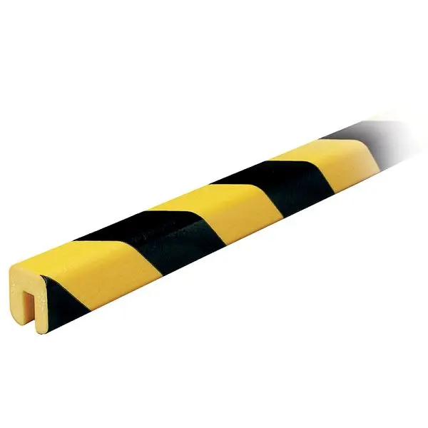 Ideal Warehoutilize Knuffi Model G Edge Bumper Guard Black/Yellow 1M, Dimensions: 40x3x3 inch, 60-6762 Ideal Warehouse