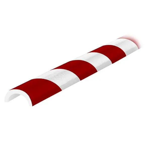 Ideal Warehoutilize Knuffi Model R30 Pipe Bumper Guard Red/White 5M, Dimensions: 24x24x3 inch, 60-6792-2 Ideal Warehouse