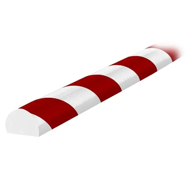 Ideal Warehoutilize Knuffi Model C Surface Bumper Guard Red/White 5M, Dimensions: 24x24x3 inch, 60-6720-2 Ideal Warehouse