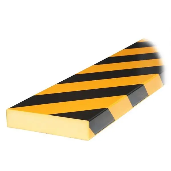Ideal Warehoutilize Knuffi Model S Surface Bumper Guard Jet Black/Yellow 1M, Dimensions: 40x3x3 inch, 60-6858 Ideal Warehouse