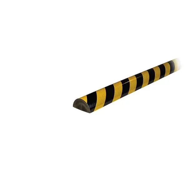 Ideal Warehoutilize Knuffi Model C+ Surface Bumper Reflective Black/Yellow 1M, Dimensions: 40x3x3 inch, 60-6883 Ideal Ware...