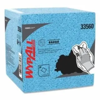 Kimtech Ready-to-Use Kimtex Wipers, 1/4 Fold, 12 1/2 x 13, Cobalt, 66/Box, Quantity: 8 Boxes, KCC 33560