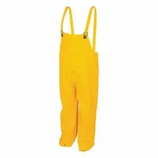 MCR Securety 200BP Timeless Series Yellow Rain Pants Bib Overall Style Fly Front, 0.35 mm, PVC/Polyester, 3X-Large, 200BPX...