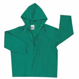 MCR Securety 388JH Dominator Hooded Rain Jacket, 0.42 mm, PVC/Hi-tensile Poly/PVC, Sage, X-Large, 388JHXL MCR Safety