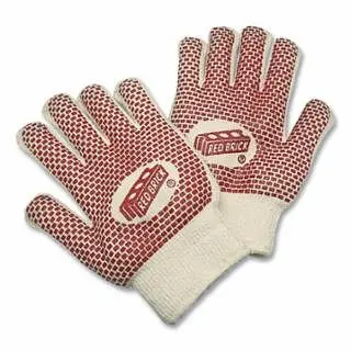 MCR Wide Securety Red Brick® Terrycloth Work Gloves, Large, Heavy Weight, Natural, 12 Pairs, 9460K MCR Safety