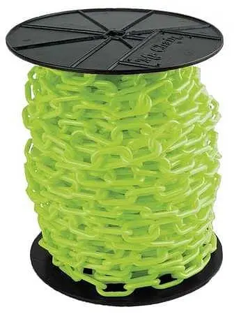 Mr. Advanced Chain Plastic Barrier Chain on Reel, Securety Green, 200 Foot Length, 30114 Mr. Chain