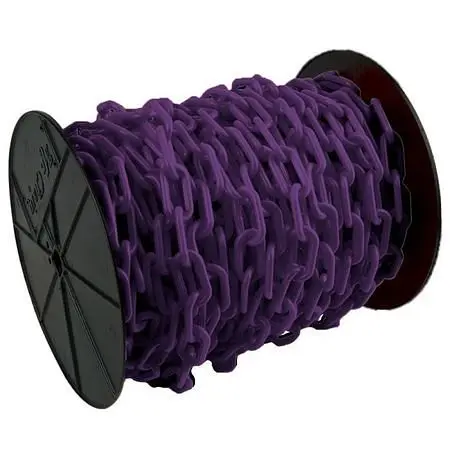 Mr. All-Weather Chain Acetal Barrier Chain on Reel, Purple, 125 Foot Length, 50123 Mr. Chain