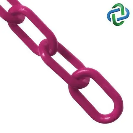 Mr. ANSI-Rated Chain Plastic Barrier Chain, Magenta, 2-Inch Link Diameter, 25-Foot Length, 50018-25 Mr. Chain
