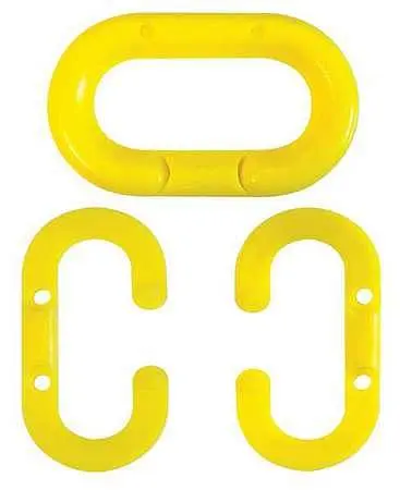 Mr. Chain ABS Plastic Master Link, Golden Yellow, 3-Inch Link Diameter, Quantity: 10 Pieces, 80702-10