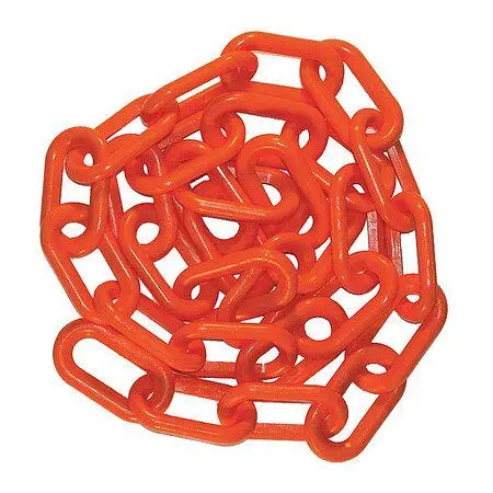 Mr. Chain Acetal Barrier Chain, Securety Orange, 2-Inch Link Diameter, 500-Foot Length, 50012-500
