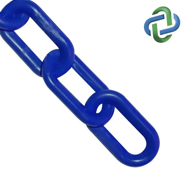 Mr. Chain Acetal Barrier Chain, Traffic Navy Blue, 1-Inch Link Diameter, 50-Foot Length, 10026-50