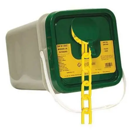 Mr. Chain Delrin Barrier Chain Pail, Bright Yellow 120 Foot Length, 51002-P