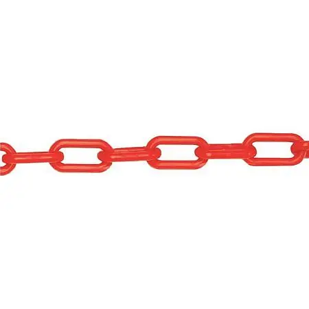 Mr. Chain Delrin Barrier Chain, Traffic Burnt Orange, 2-Inch Link Diameter, 50-Foot Length, 50013-50