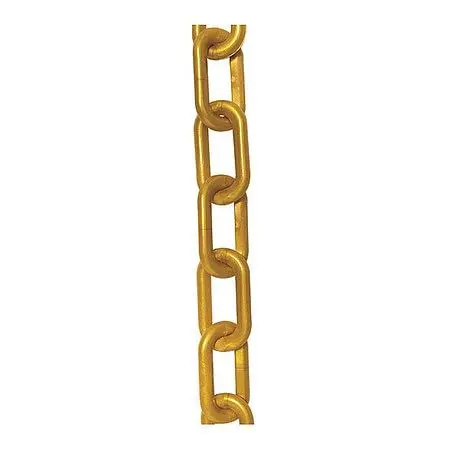 Mr. Chain Heavy Duty ABS Plastic Barrier Chain, Gold, 2-Inch Link Diameter, 50-Foot Length, 51009-50