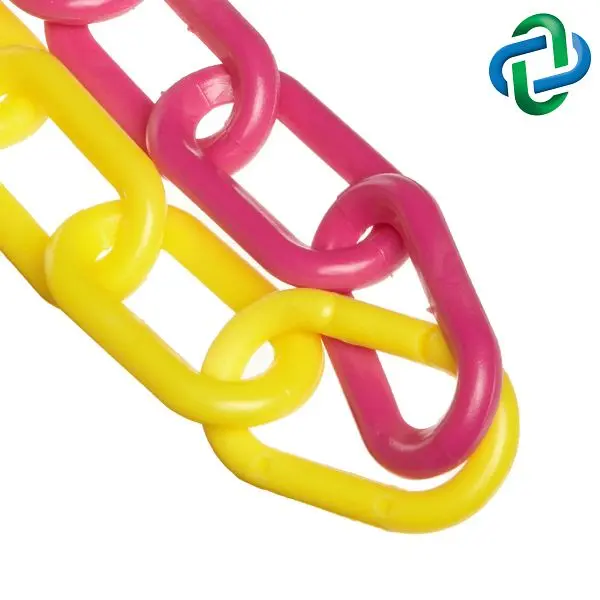 Mr. Chain Heavy Duty ABS Plastic Barrier Chain, Alternating Yellow and Magenta, 2-Inch Link Diameter, 100-Foot Length, 510...