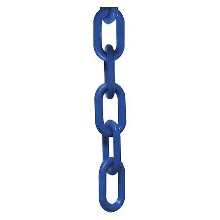 Mr. Chain Heavy Duty Plastic Barrier Chain, Blue, 2-Inch Link Diameter, 25-Foot Length, 51006-25
