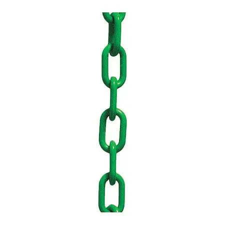 Mr. Chain Heavy Duty Plastic Barrier Chain, Green, 2-Inch Link Diameter, 100-Foot Length, 51004-100