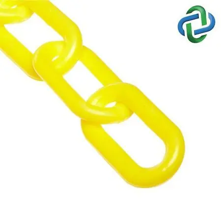 Mr. Chain Heavy Duty Plastic Barrier Chain, Yellow, 2-Inch Link Diameter, 500-Foot Length, 51002-500