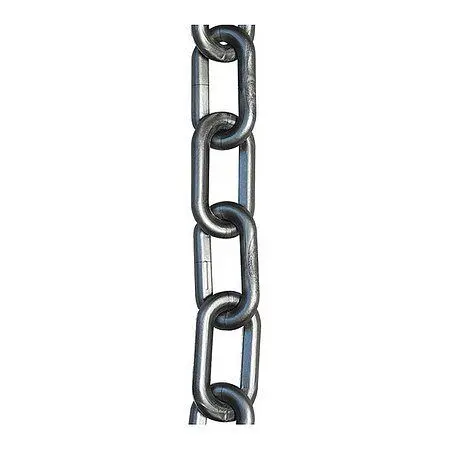 Mr. Chain Heavy Duty Polypropylene Barrier Chain, Brushed Silver, 2-Inch Link Diameter, 100-Foot Length, 51008-100