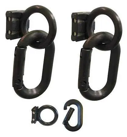 Mr. Chain Magnet Ring Carabiner Kit, Black, Quantity pieces: 2, 72103