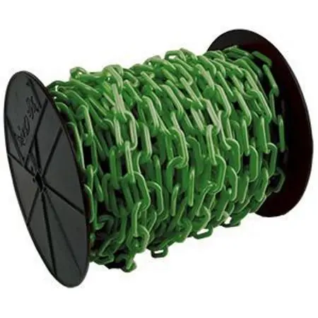 Mr. Chain Nylon Barrier Chain on Reel, Green, 100 Foot Length, 51104