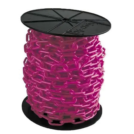 Mr. Chain Nylon Barrier Chain on Reel, Magenta, 250 Foot Length, 10118