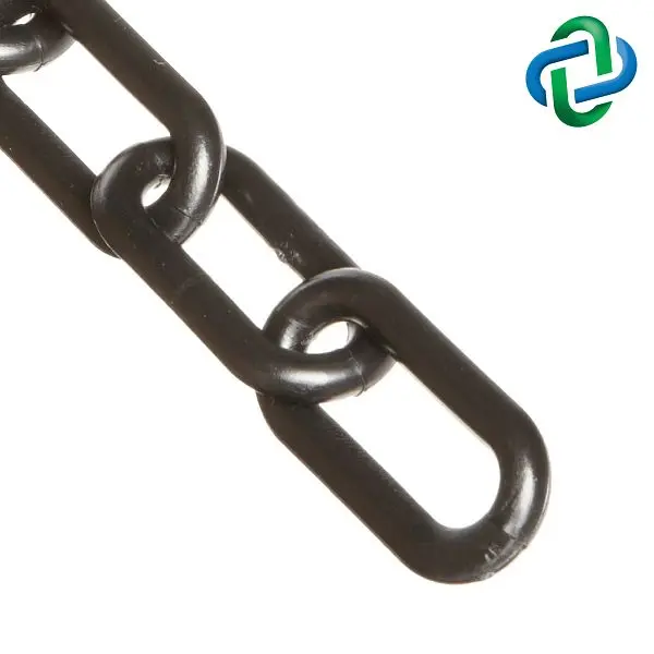 Mr. Chain Plastic Barrier Chain, Black, 1-Inch Link Diameter, 25-Foot Length, 10003-25