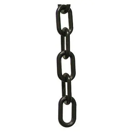 Mr. Chain Plastic Barrier Chain, Black, 2-Inch Link Diameter, 25-Foot Length, 50003-25