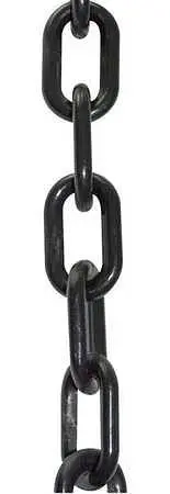 Mr. Chain Plastic Barrier Chain, Black, 2-Inch Link Diameter, 50-Foot Length, 50003-50