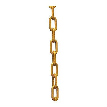 Mr. Chain Plastic Barrier Chain, Gold, 1.5-Inch Link Diameter, 50-Foot Length, 30009-50