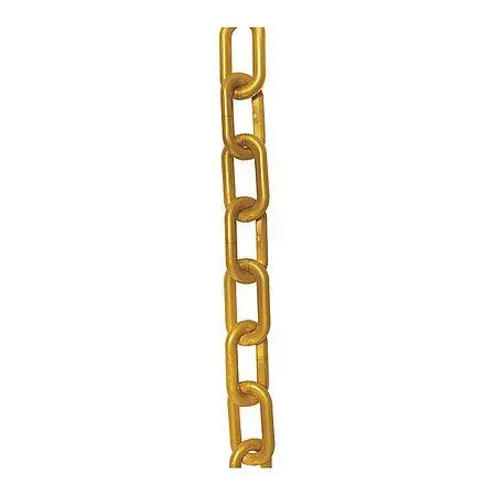 Mr. Chain Plastic Barrier Chain, Gold, 2-Inch Link Diameter, 500-Foot Length, 50009-500