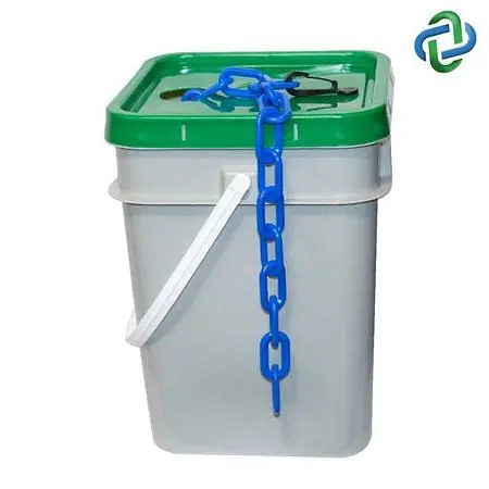 Mr. Chain Plastic Barrier Chain Pail, Blue 300 Foot Length, 30006-P