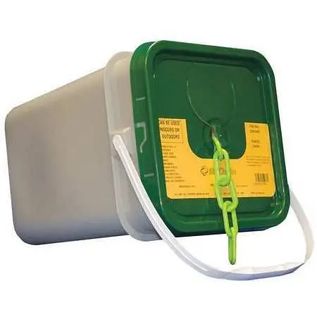 Mr. Chain Plastic Barrier Chain Pail, Securety Green 120 Foot Length, 51014-P