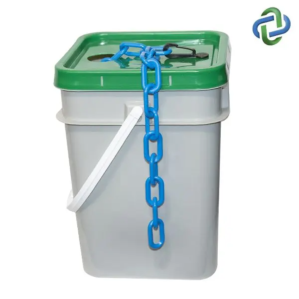 Mr. Chain Plastic Barrier Chain Pail, Sky Royal Blue 160 Foot Length, 50024-P