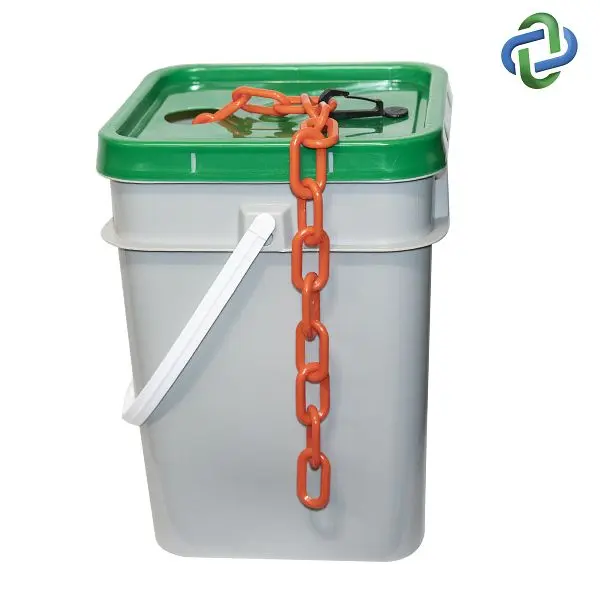 Mr. Chain Plastic Barrier Chain Pail, Traffic Orange 160 Foot Length, 50013-P