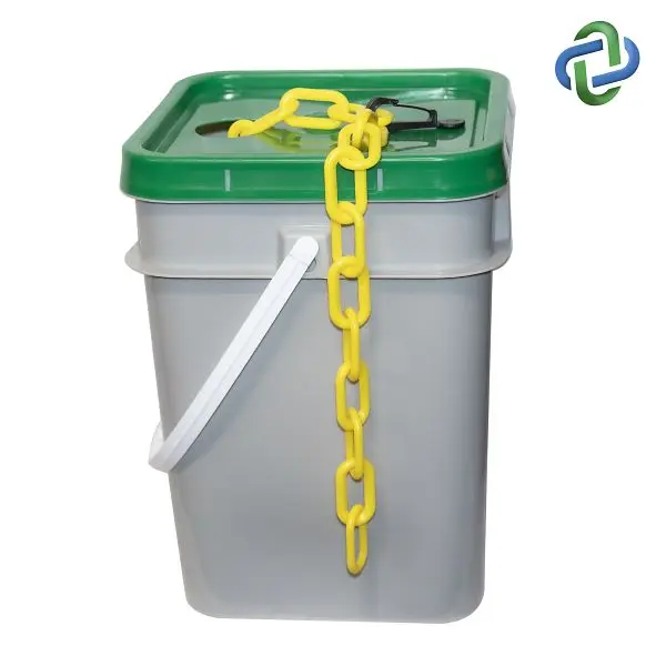 Mr. Chain Plastic Barrier Chain Pail, Yellow 160 Foot Length, 50002-P