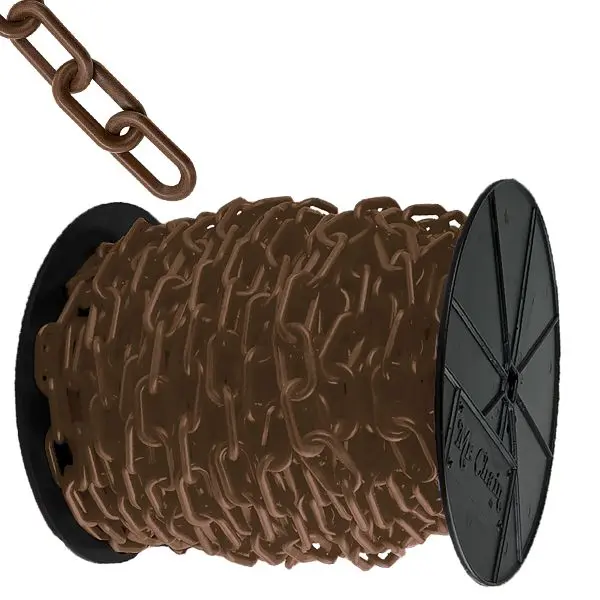 Mr. Chain Plastic Barrier Chain on Reel, Bronze, 200 Foot Length, 30110
